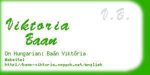 viktoria baan business card