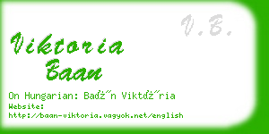 viktoria baan business card